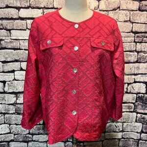 Alfred Dunner Coral Colored Jacket Size 16